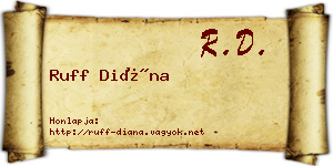 Ruff Diána névjegykártya